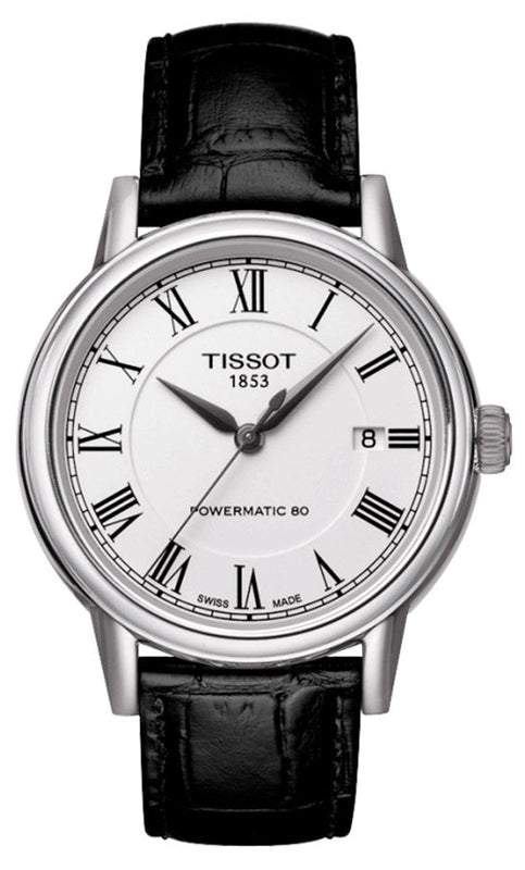  Shop Authentic Tissot Carson Powermatic 80 White Dial Black Leather Strap Watch For Men - T085.407.16.013.00 - Luxxuri