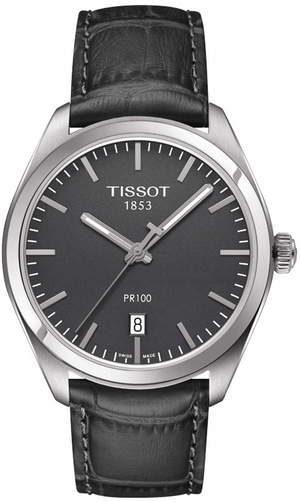 Shop Authentic Tissot PR 100 Quartz Leather Strap Watch For Men - T101.410.16.441.00 - Luxxuri