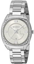  Shop Authentic Gucci GG2570 Diamonds White Dial Silver Steel Strap Watch For Women - YA142506 - Luxxuri