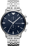  Shop Authentic Emporio Armani Gianni Chronograph Blue Dial Silver Steel Strap Watch For Men - AR80013 - Luxxuri