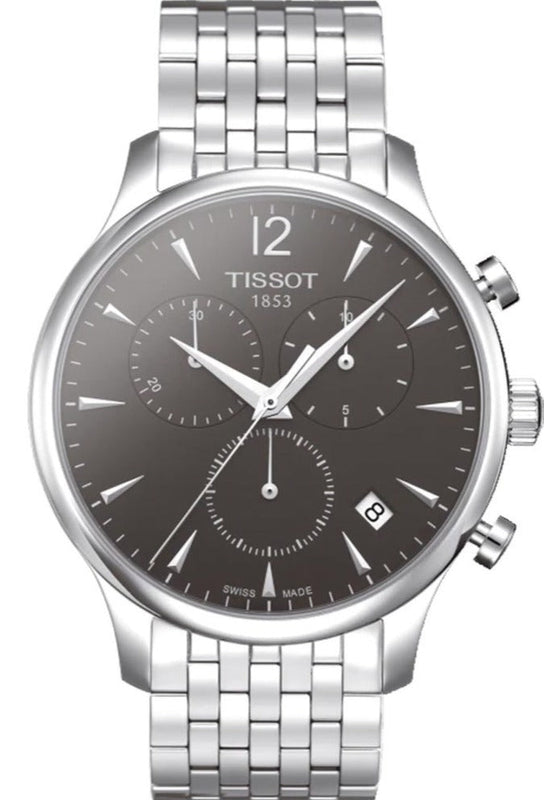  Shop Authentic Tissot T Classic Tradition Chronograph Black Dial Silver Steel Strap Watch For Men - T063.617.11.067.00 - Luxxuri