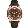  Shop Authentic Emporio Armani Chronograph Brown Dial Brown Leather Strap Watch For Men - AR1701 - Luxxuri