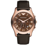  Shop Authentic Emporio Armani Chronograph Brown Dial Brown Leather Strap Watch For Men - AR1701 - Luxxuri
