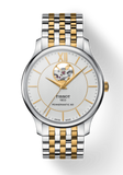  Shop Authentic Tissot Tradition Powermatic 80 Open Heart Silver Dial Two Tone Steel Strap Watch For Men - T063.907.22.038.00 - Luxxuri