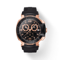 Tissot T Race Chronograph Automatic Black Dial Black Rubber Strap Watch for Men - T048.417.27.057.06