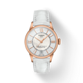  Shop Authentic Tissot Chemin Des Tourelles Powermatic 80 Lady Silver Dial White Leather Strap Watch For Women - T099.207.36.118.00 - Luxxuri