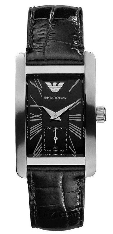  Shop Authentic Emporio Armani Classic Black Dial Black Leather Strap Watch For Women - AR0144 - Luxxuri