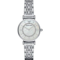 Emporio Armani Gianni T-Bar Mother of Pearl Dial Silver Stainless Steel Watch For Women - AR1908