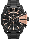  Shop Authentic Diesel Mega Chief Black Dial Black Steel Strap Watch For Men - DZ4309 - Luxxuri