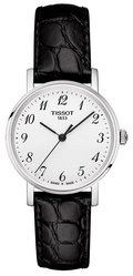  Shop Authentic Tissot Everytime Small White Dial Black Leather Strap Watch For Women - T109.210.16.032.00 - Luxxuri