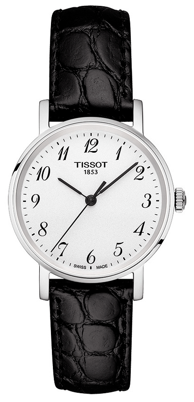  Shop Authentic Tissot Everytime Small White Dial Black Leather Strap Watch For Women - T109.210.16.032.00 - Luxxuri