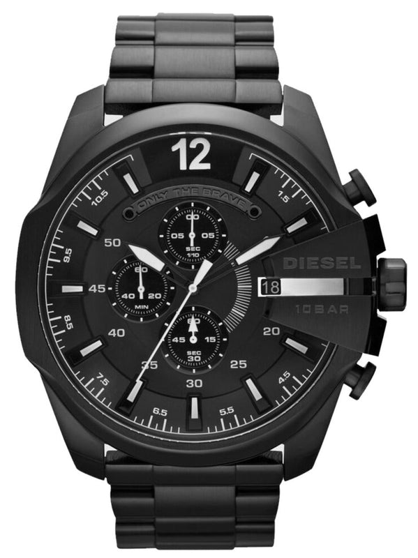  Shop Authentic Diesel Mega Chief Chronograph Black Steel Strap Watch For Men - DZ4283 - Luxxuri