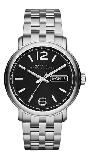  Shop Authentic Marc Jacobs Fergus Black Dial Silver Steel Strap Watch for Men - MBM5075 - Luxxuri