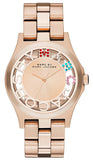 Shop Authentic Marc Jacobs Henry Skeleton Rose Gold Dial Rose Gold Steel Strap Watch for Women - MBM3264 - Luxxuri