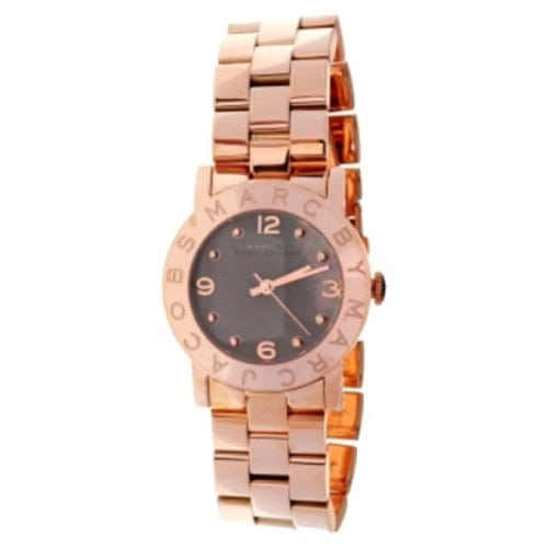  Shop Authentic Marc Jacobs Amy Mother of Pearl Black Dial Rose Gold Steel Strap Watch for Women - MBM8610 - Luxxuri