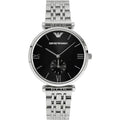  Shop Authentic Emporio Armani Retro Black Dial Silver Steel Strap Watch For Men - AR1676 - Luxxuri