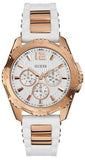  Shop Authentic Guess Intrepid White Dial Two Tone Silicone Strap Watch For Women - W0325L6 - Luxxuri