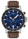  Shop Authentic Tissot Supersport Chrono Blue Dial Brown Leather Strap Watch For Men - T125.617.16.041.00 - Luxxuri