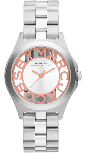  Shop Authentic Marc Jacobs Henry Silver Dial Silver Steel Strap Watch for Women - MBM3294 - Luxxuri