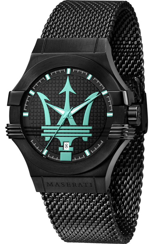  Shop Authentic Maserati Potenza Aqua Edition Black Dial Black Mesh Strap Watch For Men - R8853144002 - Luxxuri