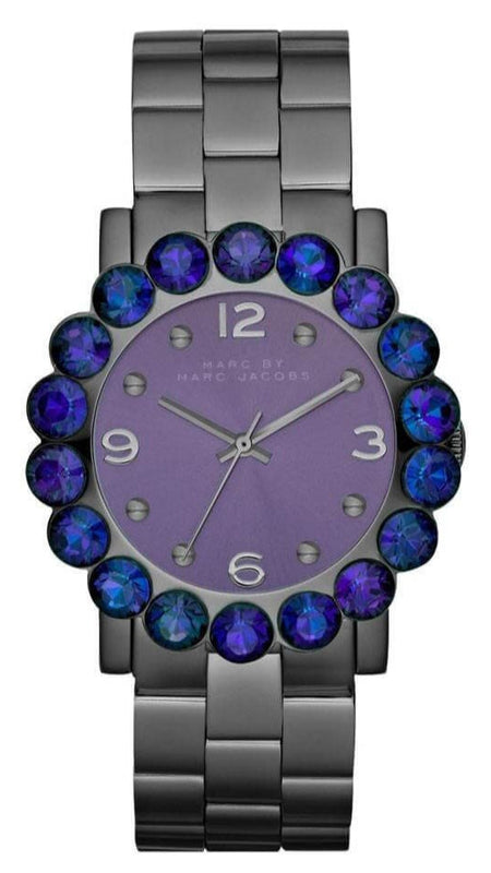  Shop Authentic Marc Jacobs Amy Purple Dial Black Steel Strap Watch for Women - MBM3224 - Luxxuri