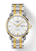 Tissot T Classic Automatics III White Dial Two Tone Steel Strap Watch For Men - T065.430.22.031.00