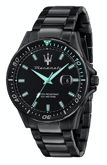  Shop Authentic Maserati SFIDA Aqua Edition Analog Black Dial Black Steel Strap Watch For Men - R8853144001 - Luxxuri