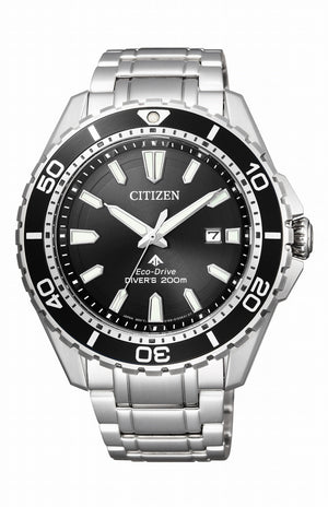  Shop Authentic Citizen Promaster Diver Chronograph Black Dial Silver Steel Strap Watch For Men - BN0190-82E - Luxxuri