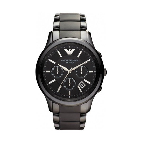  Shop Authentic Emporio Armani Ceramica Chronograph  Black Dial Black Strap Watch For Men - AR1452 - Luxxuri
