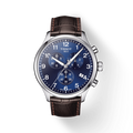  Shop Authentic Tissot Chrono XL Classic Blue Dial Brown Leather Strap Watch For Men - T116.617.16.047.00 - Luxxuri