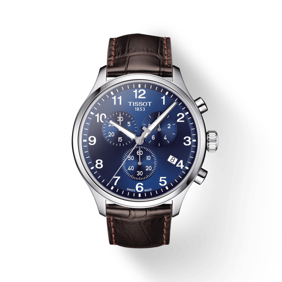  Shop Authentic Tissot Chrono XL Classic Blue Dial Brown Leather Strap Watch For Men - T116.617.16.047.00 - Luxxuri