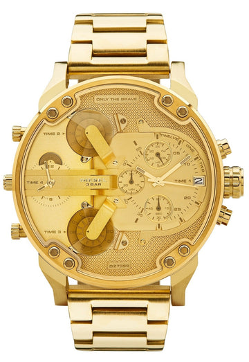  Shop Authentic Diesel Mr Daddy 2.0 Gold Dial Gold Steel Strap Watch For Men - DZ7399 - Luxxuri