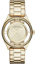  Shop Authentic Marc Jacobs Marc Tether Transparent Gold Dial Gold Steel Strap Watch for Women - MBM3413 - Luxxuri