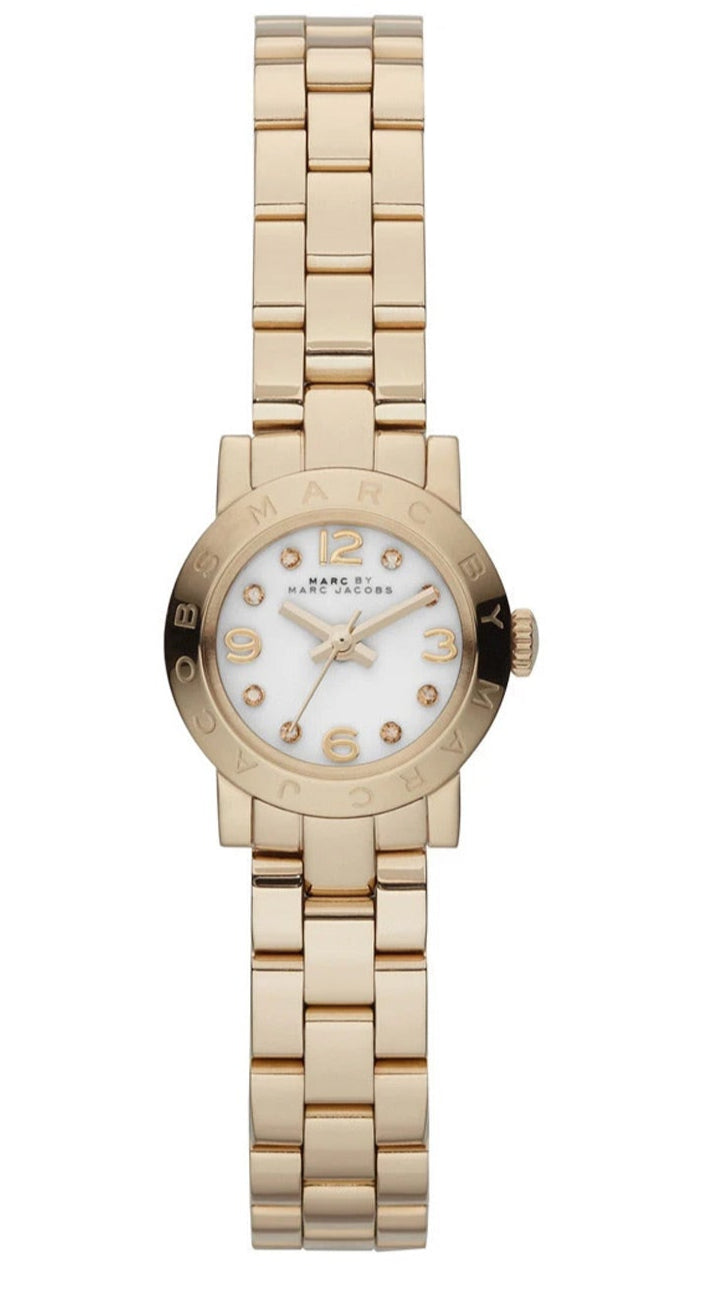  Shop Authentic Marc Jacobs Amy Dinky White Dial Gold Steel Strap Watch for Women - MBM3226 - Luxxuri