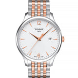  Shop Authentic Tissot T Classic Tradition White Dial Two Tone Mesh Bracelet Watch For Men - T063.610.22.037.01 - Luxxuri