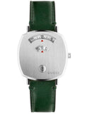  Shop Authentic Gucci Grip Quartz Silver Dial Green Leather Strap Unisex Watch - YA157406 - Luxxuri