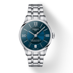  Shop Authentic Tissot Chemin Des Tourelles Powermatic 80 Lady Blue Dial Silver Steel Strap Watch For Women - T099.207.11.048.00 - Luxxuri
