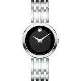  Shop Authentic Movado Esperanza 28mm Black Dial Silver Steel Strap Watch For Women - 0607051 - Luxxuri