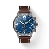 Shop Authentic Tissot Chrono XL Blue Dial Brown Leather Strap Watch For Men - T116.617.36.047.00 - Luxxuri