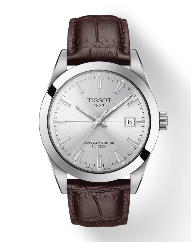  Shop Authentic Tissot Gentleman Powermatic 80 Silicium Silver Dial Brown Leather Strap Watch For Men - T127.407.16.031.01 - Luxxuri