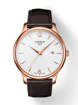  Shop Authentic Tissot T Classic Tradition White Dial Brown Leather Strap Watch For Men - T063.610.36.037.00 - Luxxuri