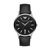  Shop Authentic Emporio Armani Renato Black Dial Leather Strap Watch For Men - AR2411 - Luxxuri