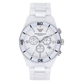  Shop Authentic Emporio Armani Ceramic Chronograph White Dial White Ceramic Strap Watch For Men - AR1424 - Luxxuri