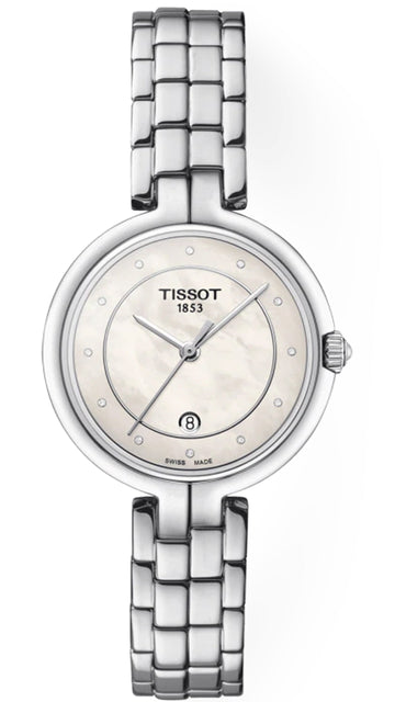  Shop Authentic Tissot T Lady Flamingo Diamonds White Dial Silver Steel Strap Watch For Women - T094.210.11.116.01 - Luxxuri