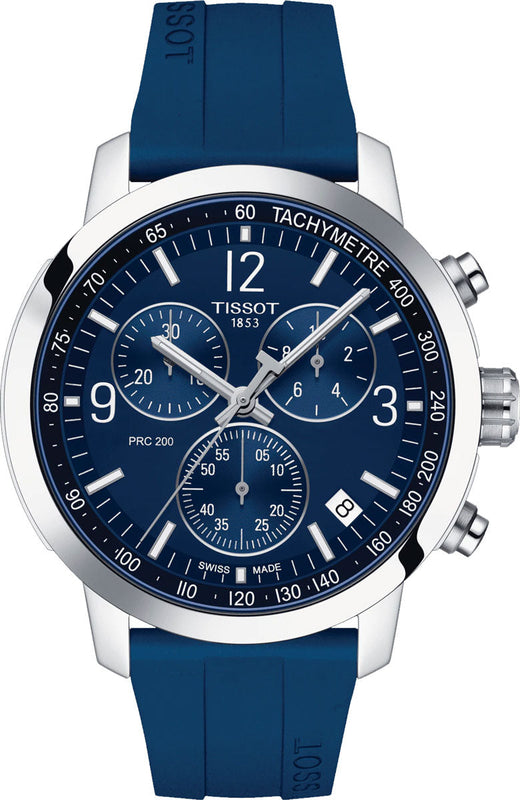  Shop Authentic Tissot T Sport PRC 200 Chronograph Blue Rubber Strap Watch For Men - T114.417.17.047.00 - Luxxuri