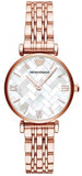 Shop Authentic Emporio Armani Mother of Pearl Dial Rose Gold Steel Strap Watch For Women - AR11110 - Luxxuri