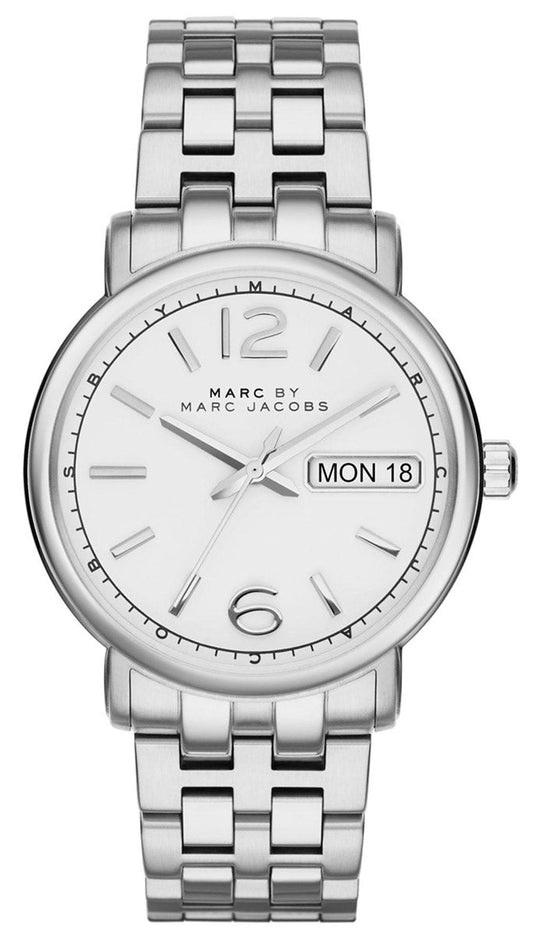  Shop Authentic Marc Jacobs Fergus White Dial Silver Steel Strap Watch for Women - MBM8646 - Luxxuri