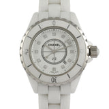  Shop Authentic Chanel J12 Diamonds Ceramic White Dial White Steel Strap Watch for Women - J12 H1628 - Luxxuri