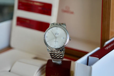  Shop Authentic Omega De Ville Prestige Co-Axial Silver Dial Silver Steel Strap Watch for Men - 424.10.40.20.02.003 - Luxxuri