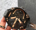 Shop Authentic Diesel Big Daddy Black Dial Black Steel Strap Watch For Men - DZ7312 - Luxxuri